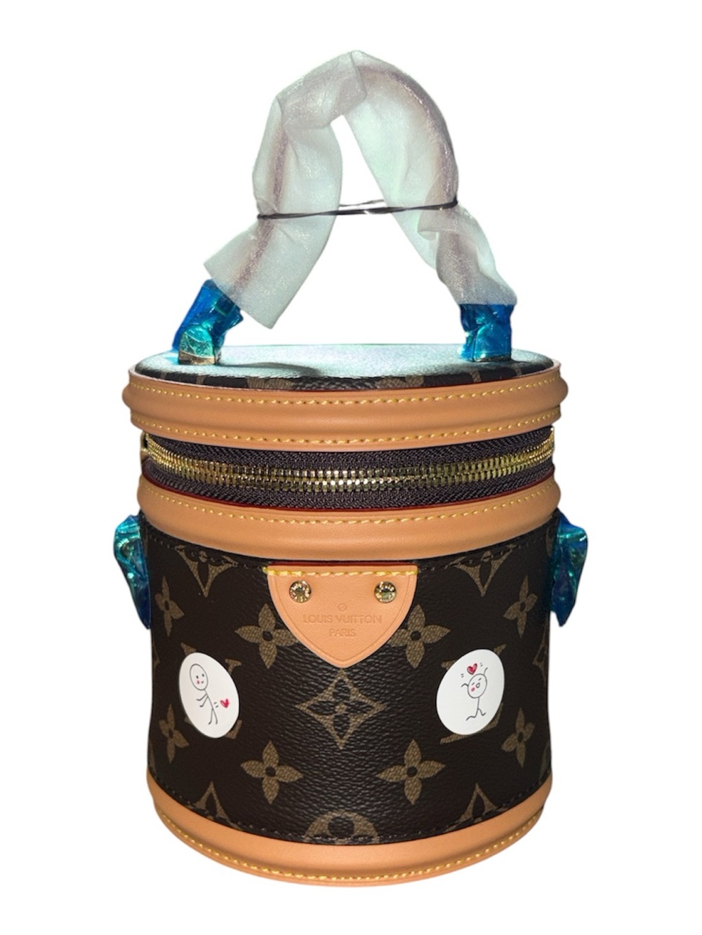 Fashion Brown Monogram Round Vanity Mini Bag